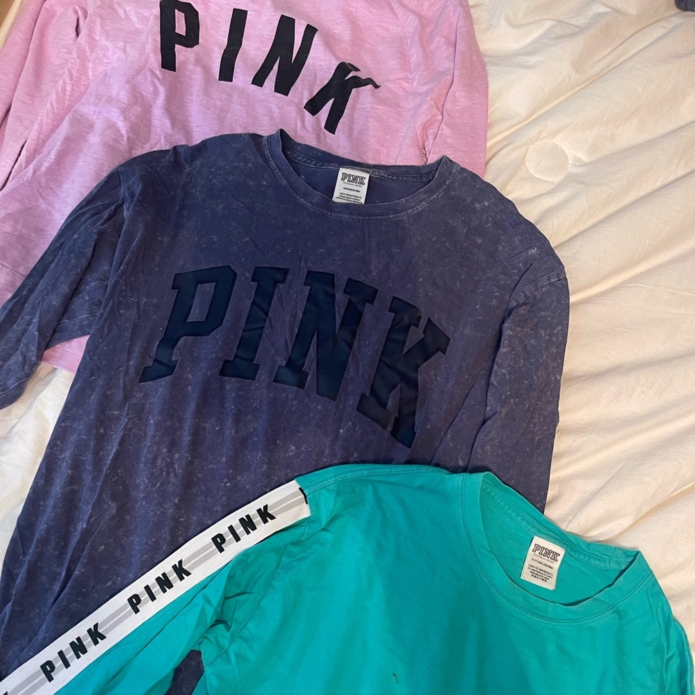 3 PINK shirts